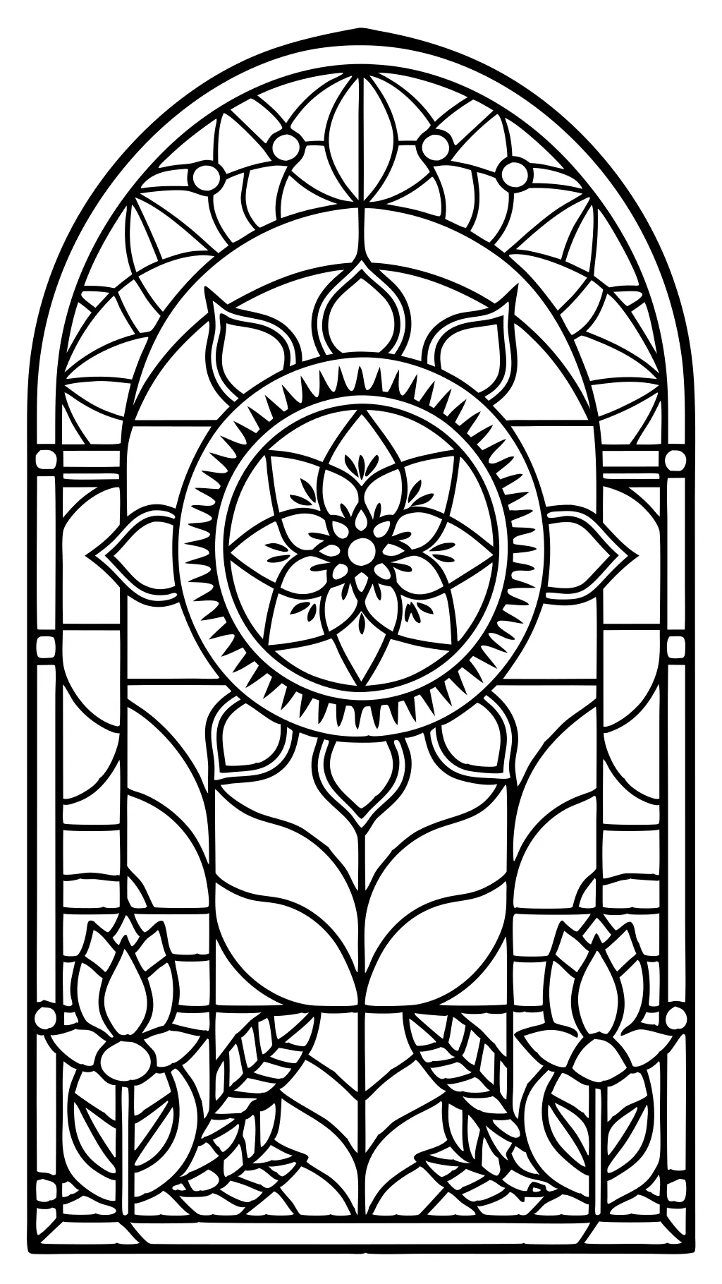 adult coloring pages stained glass